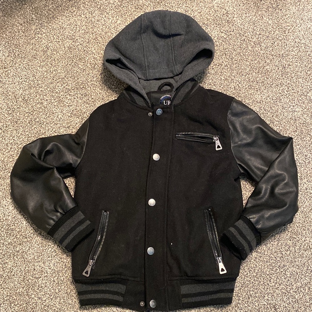 Urban Republic Faux Leather/Fleece Jacket M 10/12
